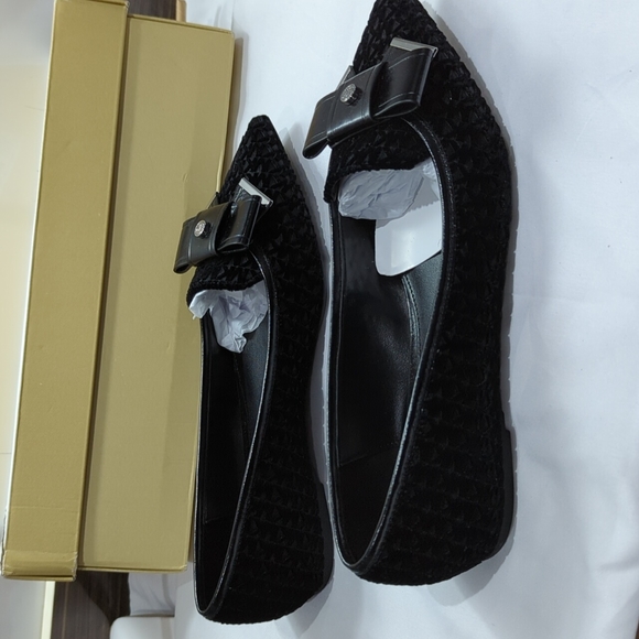 BNIB MICHAEL Kors Belle Flex Signature Logo Flats Black 6 - Picture 4 of 8